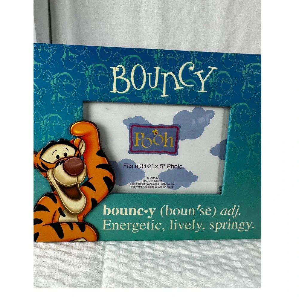 Walt Disney Tigger Picture Frame Bouncy Winnie Pooh green blue photo springy‎